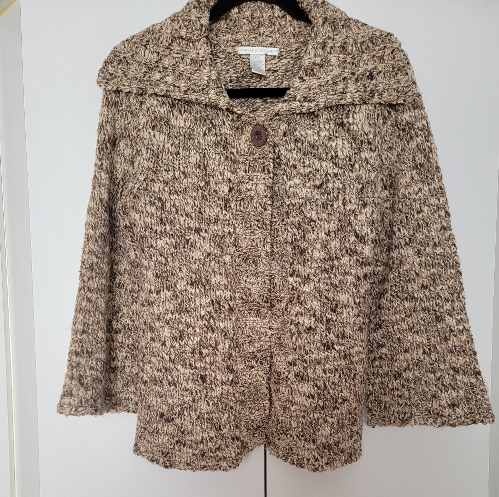 Sarah Spencer Single Button Cardigan Sz Small